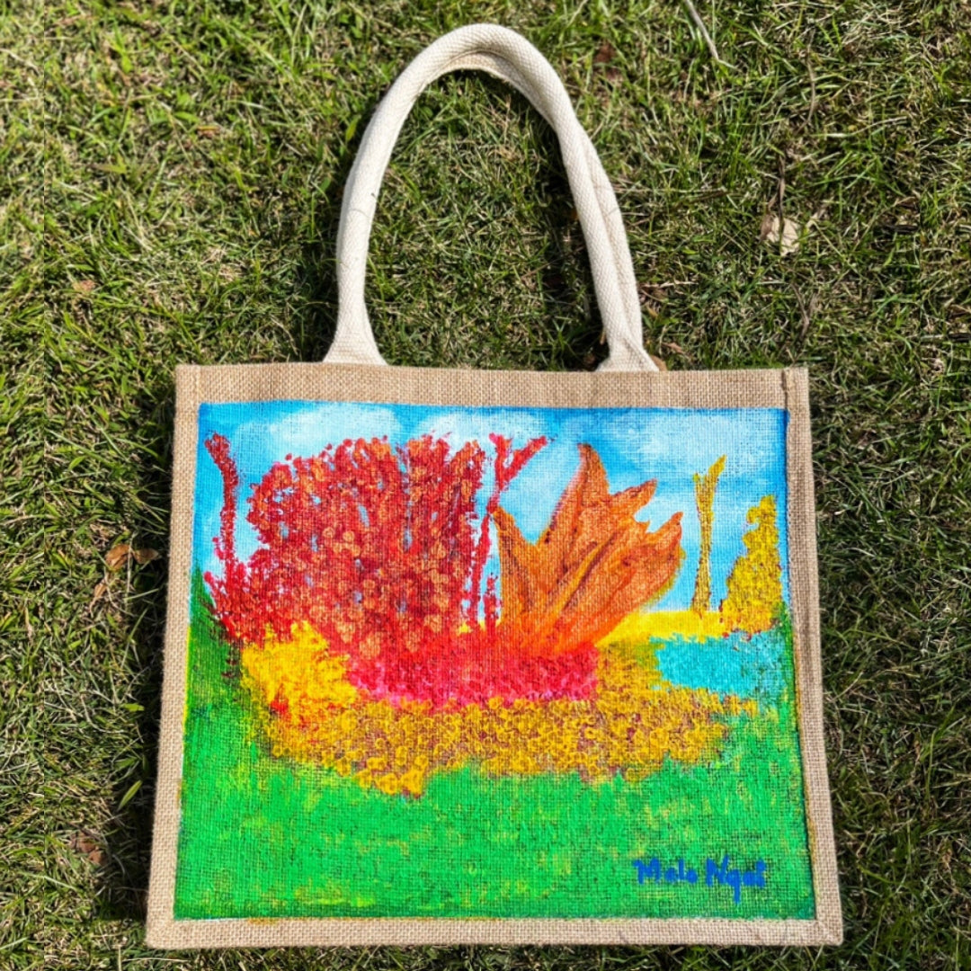 Women's Print Jute Bag 10x10 | Shaabee Return Gifts